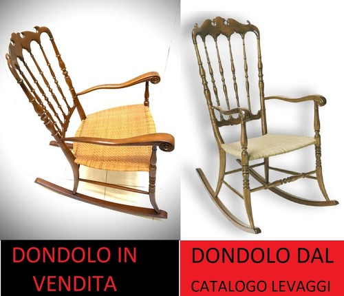 Sedia dondolo mid century - a,
