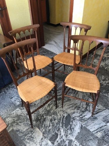 set+4+sedie+chiavarine+origina