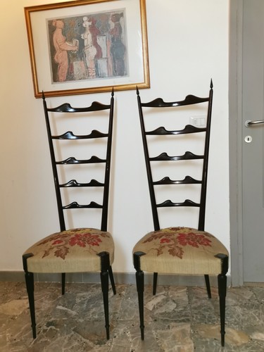 Coppia sedie chiavarine - di,
